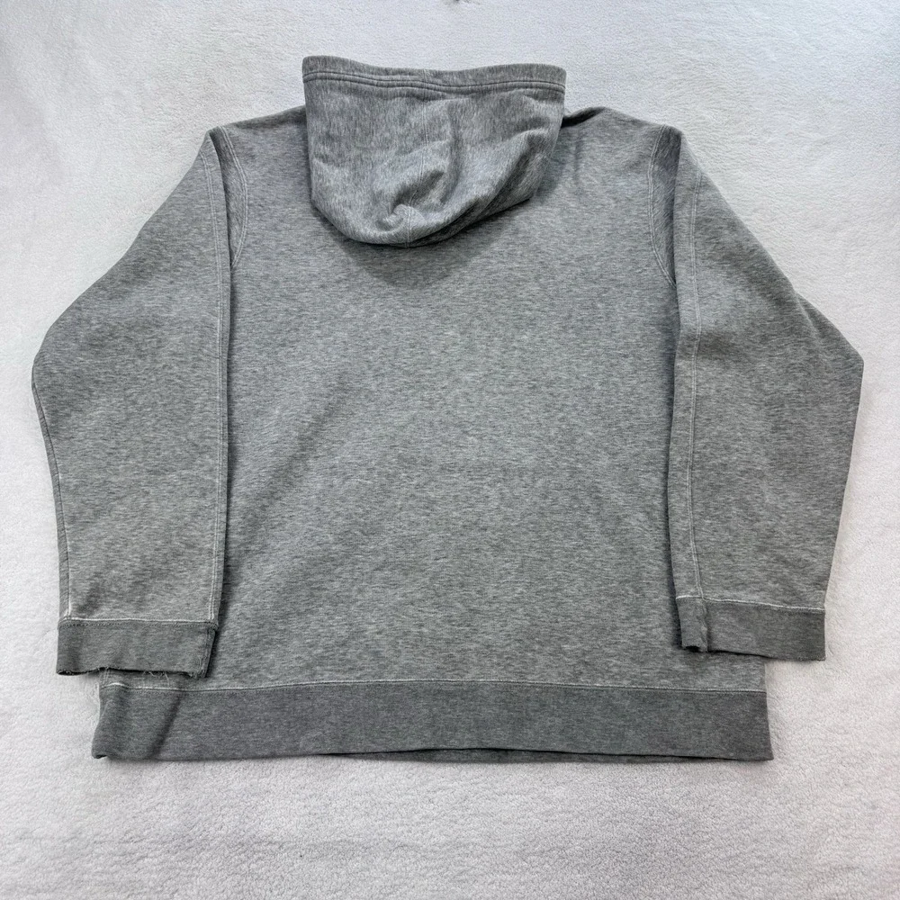 VTG Nike Hoodie Pullover XL Gray Big Center Swoosh Embroidered Spellout LS Y2K
